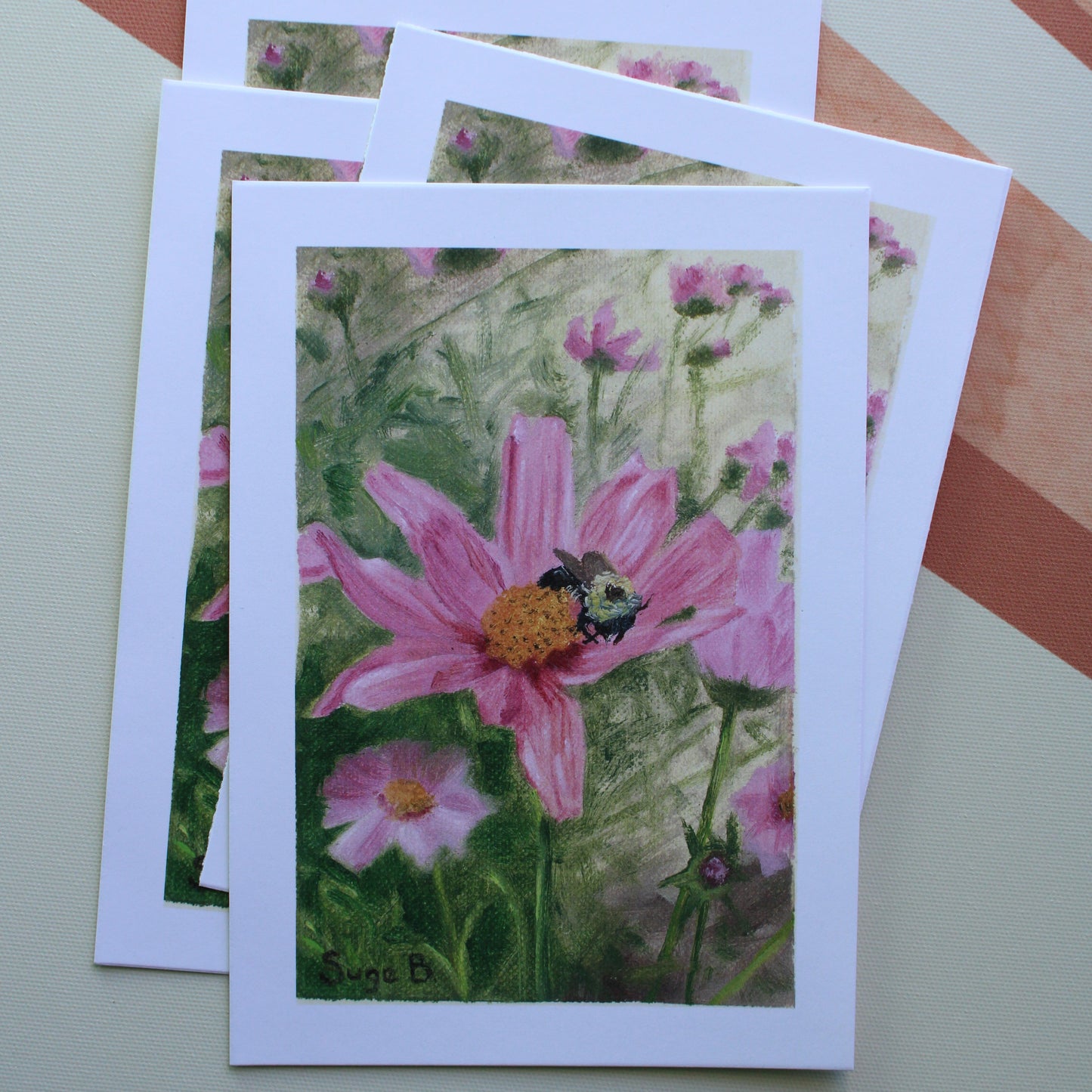 Sleepy Bee Paper Print