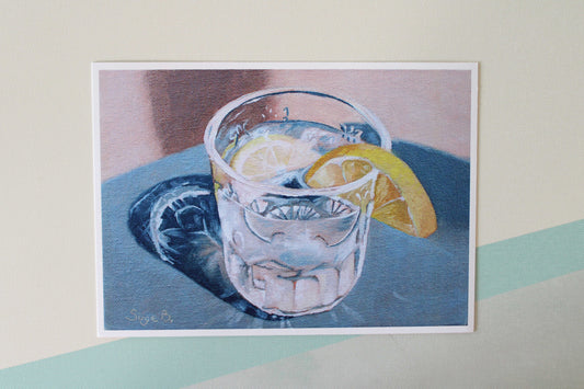 Water with Lemon Paper Print